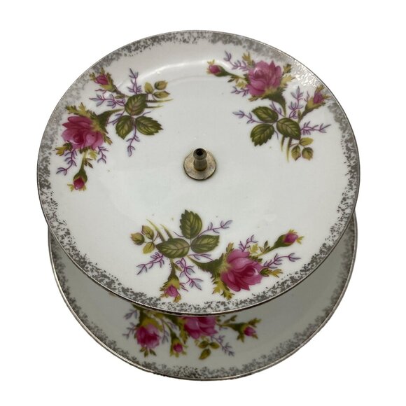 VTG Moss Rose coffee pot set Floral Chintz country cottage core shabby chic - Picture 7 of 16